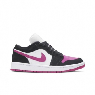 Air Jordan 1 Sort Lilla Hvid Sko Dame