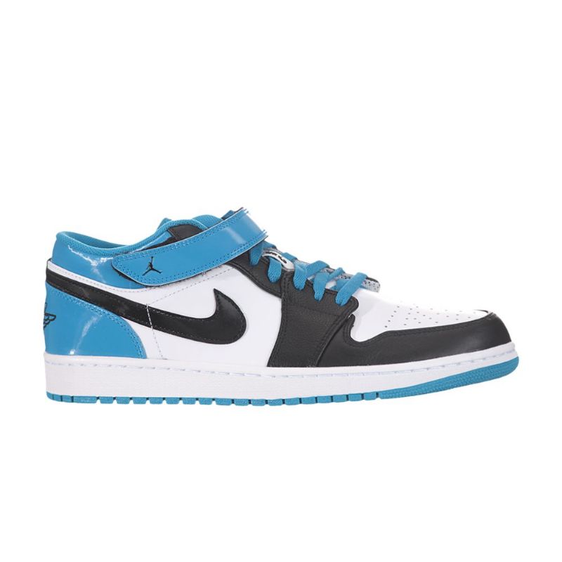 Air Jordan 1 Strap Low Hvid Sort Turkis Sko Herre