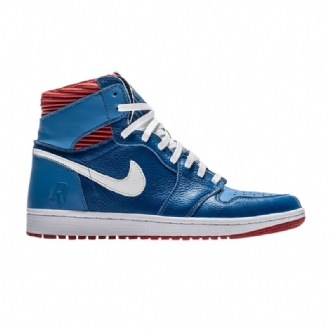 Air Jordan 1 The Shoe Surgeon Anthony Davis Ruffles High Hvid Blå Lyserød Sko Herre