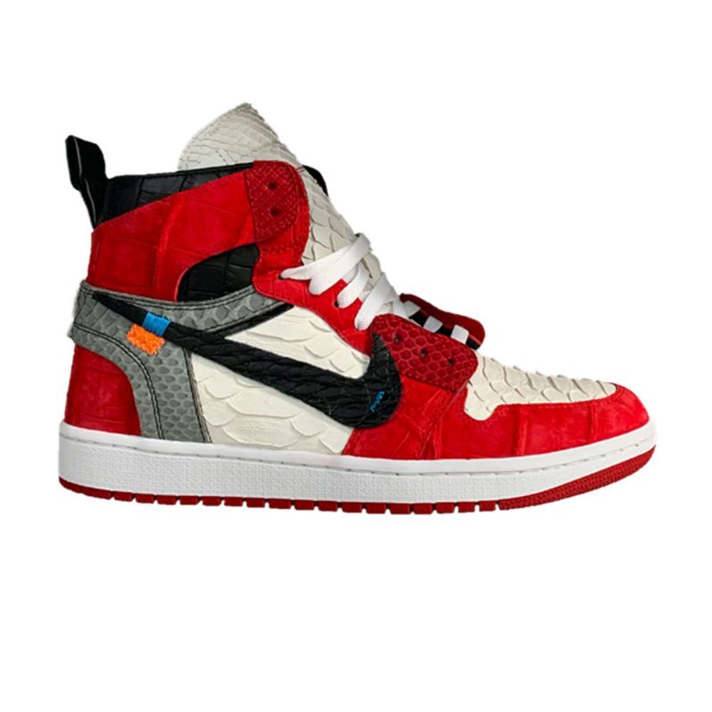Air Jordan 1 The Shoe Surgeon Off-hvid High Retro Lux Rød Sølv Grå Sort Sko Herre