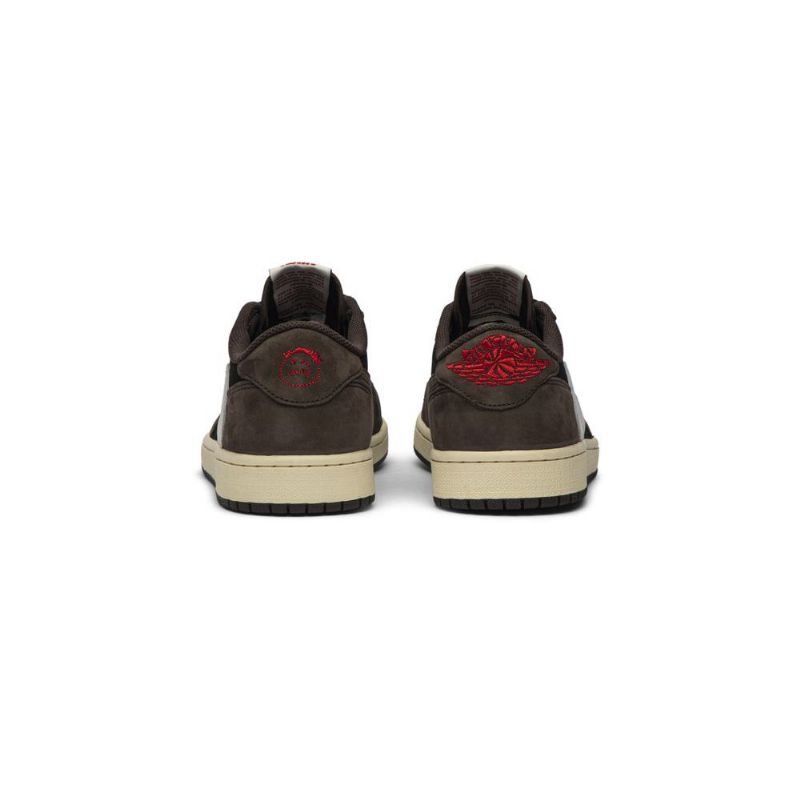 Air Jordan 1 Travis Scott Low Sort Brun Rød Beige Sko Herre