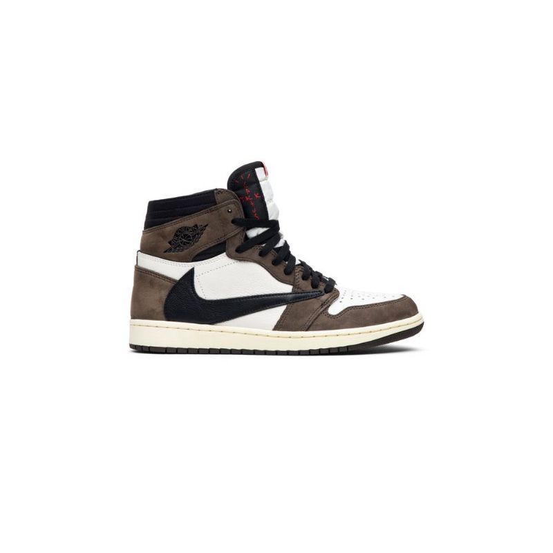 Air Jordan 1 Travis Scott Retro High Og Hvid Brun Sort Sko Herre