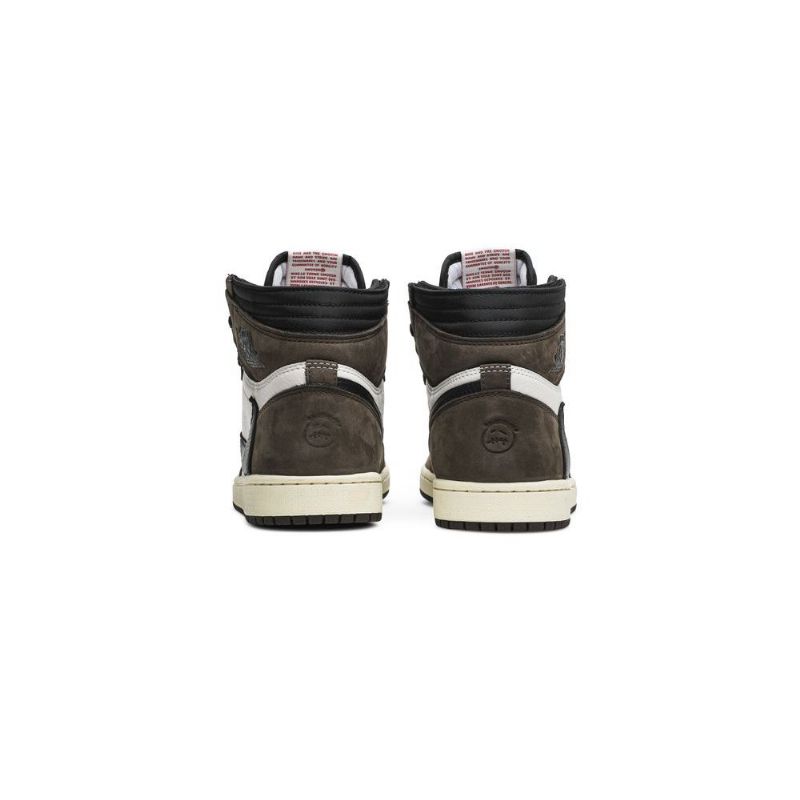 Air Jordan 1 Travis Scott Retro High Og Hvid Brun Sort Sko Herre