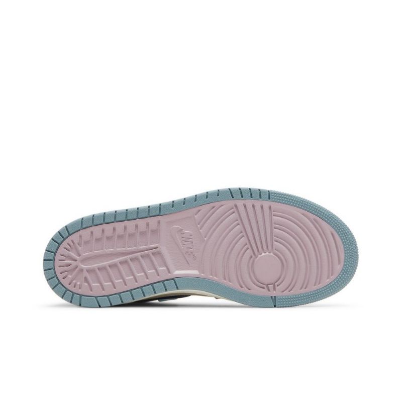 Air Jordan 1 Zoom cmft Blå Beige Marineblå Hvid Sko Herre