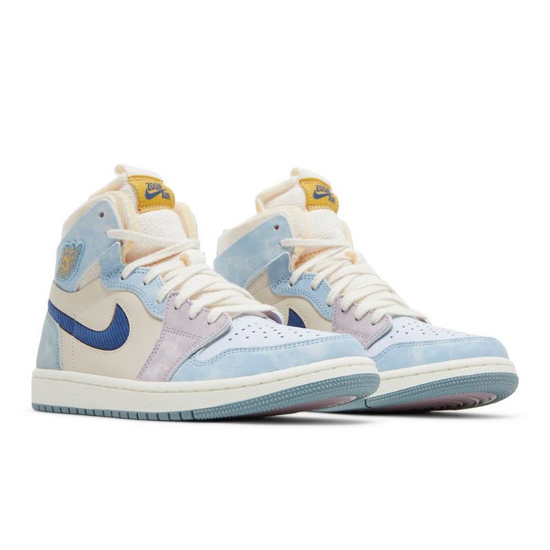 Air Jordan 1 Zoom cmft Blå Beige Marineblå Hvid Sko Herre