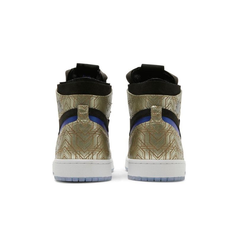 Air Jordan 1 Zoom Comfort Guld Sort Blå Sko Herre