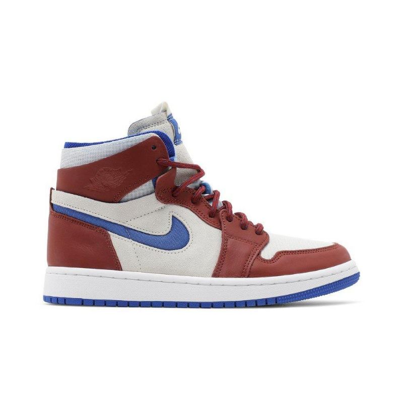 Air Jordan 1 Zoom Comfort Hvid Bordeaux Blå Sko Dame
