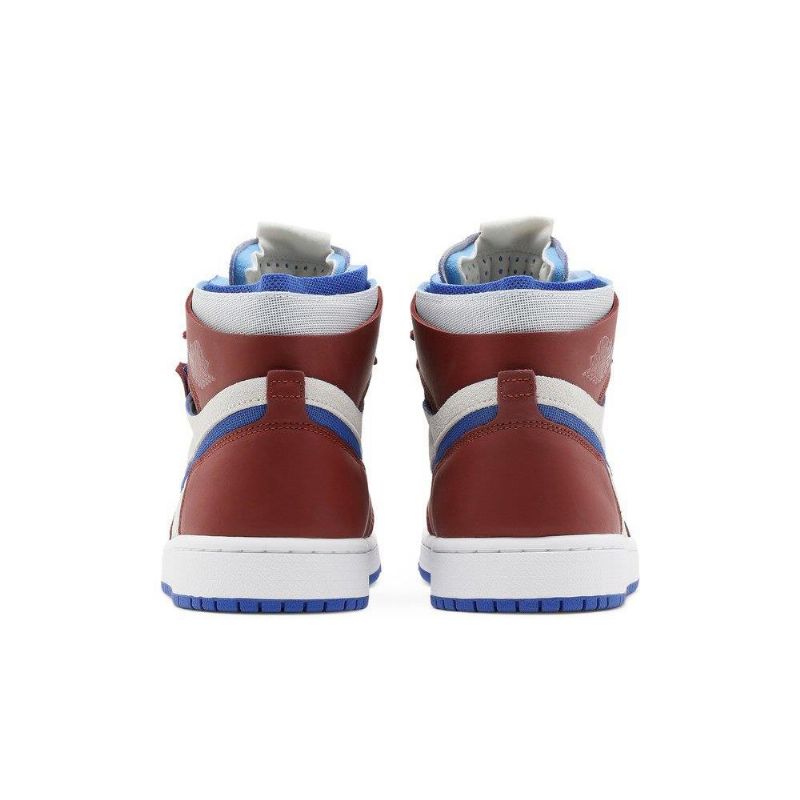 Air Jordan 1 Zoom Comfort Hvid Bordeaux Blå Sko Dame