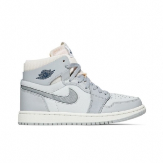 Air Jordan 1 Zoom Comfort Hvid Grå Sko Herre