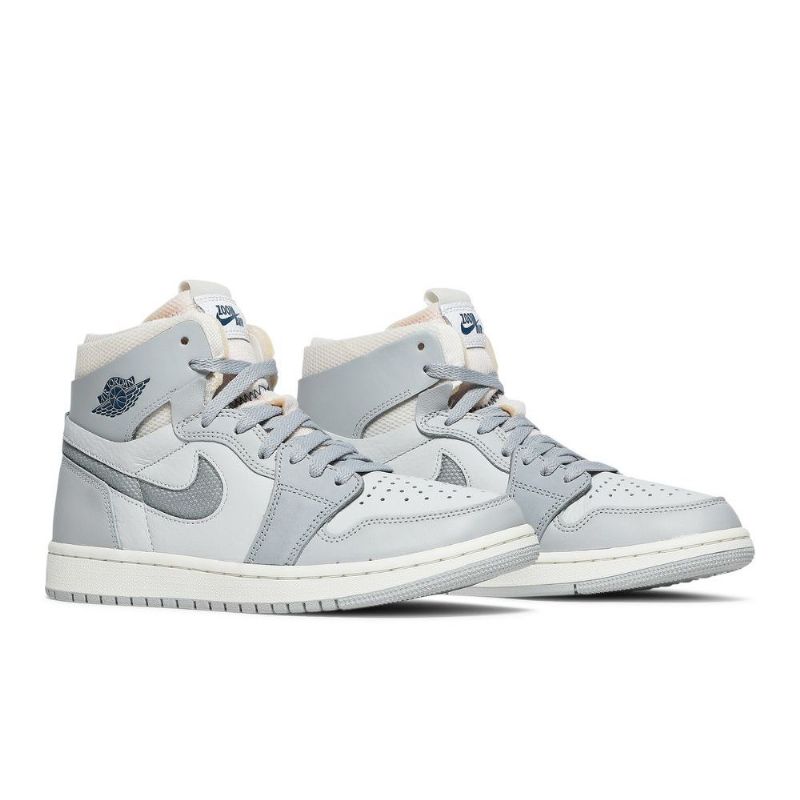 Air Jordan 1 Zoom Comfort Hvid Grå Sko Herre