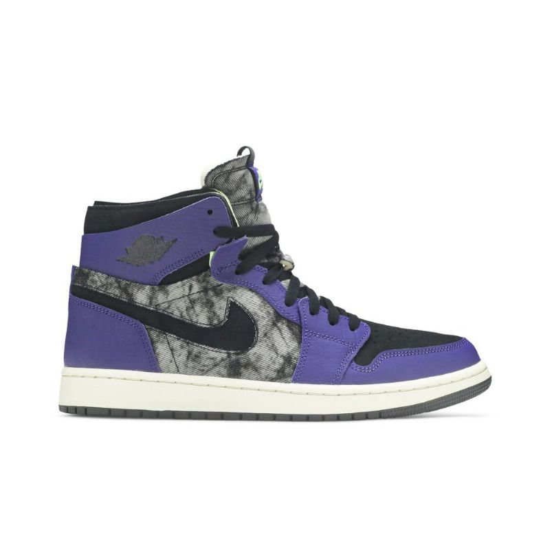 Air Jordan 1 Zoom Comfort Lilla Grå Sort Sko Herre