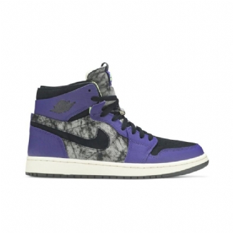 Air Jordan 1 Zoom Comfort Lilla Grå Sort Sko Herre