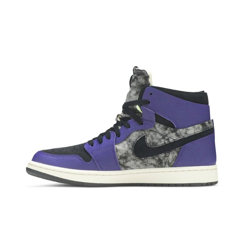 Air Jordan 1 Zoom Comfort Lilla Grå Sort Sko Herre