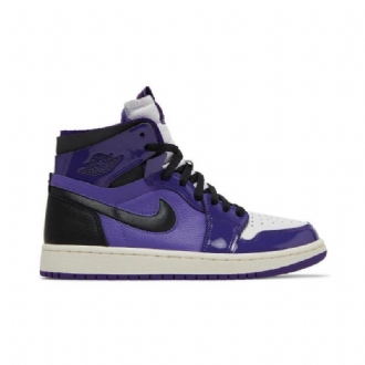 Air Jordan 1 Zoom Comfort Lilla Sort Hvid Sko Dame