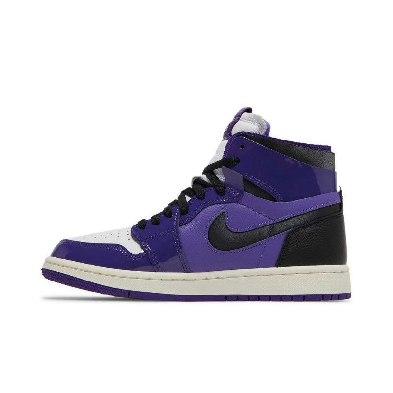 Air Jordan 1 Zoom Comfort Lilla Sort Hvid Sko Dame
