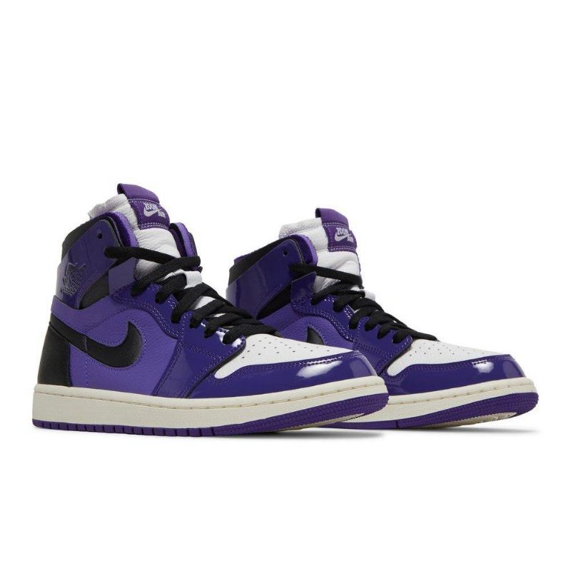 Air Jordan 1 Zoom Comfort Lilla Sort Hvid Sko Dame