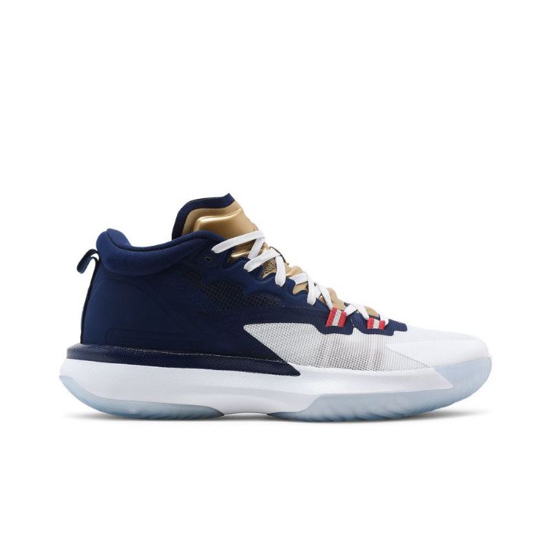Air Jordan Zion 1 Blå Hvid Guld Sko Herre
