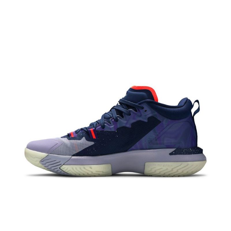 Air Jordan Zion 1 Blå Lilla Rød Grå Sko Herre
