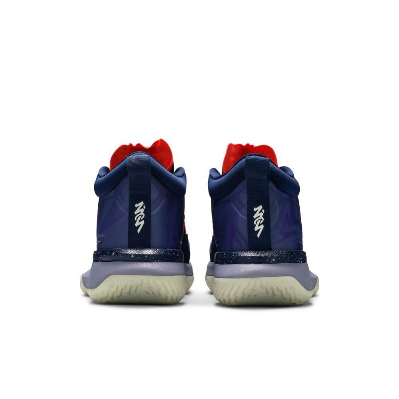 Air Jordan Zion 1 Blå Lilla Rød Grå Sko Herre