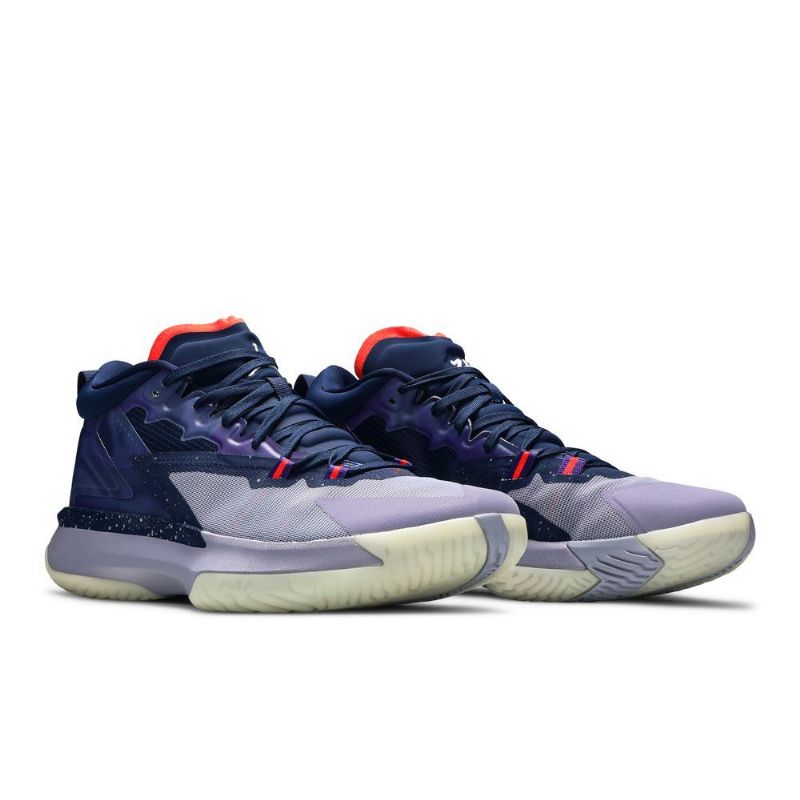Air Jordan Zion 1 Blå Lilla Rød Grå Sko Herre