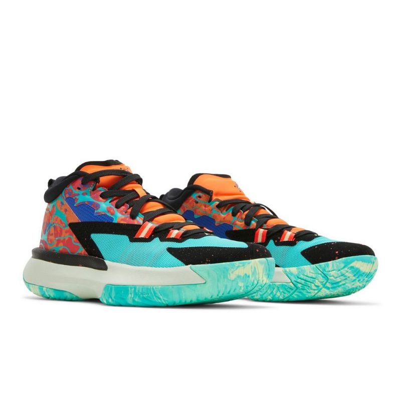 Air Jordan Zion 1 Grøn Orange Sort Blå Sko Herre