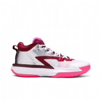 Air Jordan Zion 1 Hvid Lyserød Rød Sølv Sko Herre