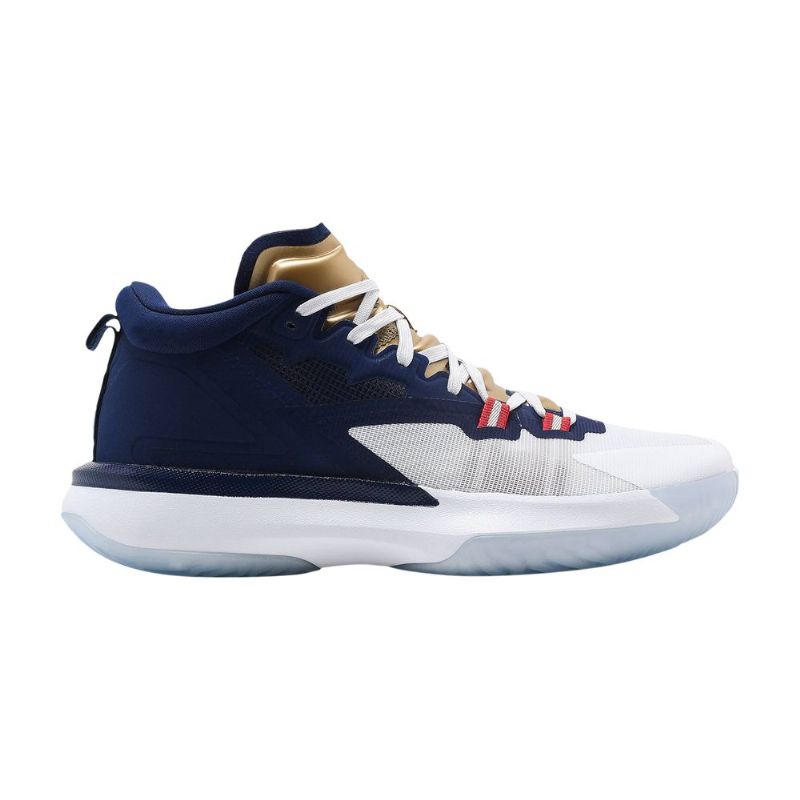 Air Jordan Zion 1 Pf Blå Hvid Guld Sko Herre