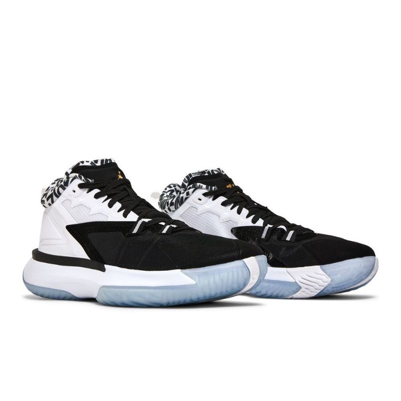 Air Jordan Zion 1 Pf Sort Hvid Guld Sko Herre