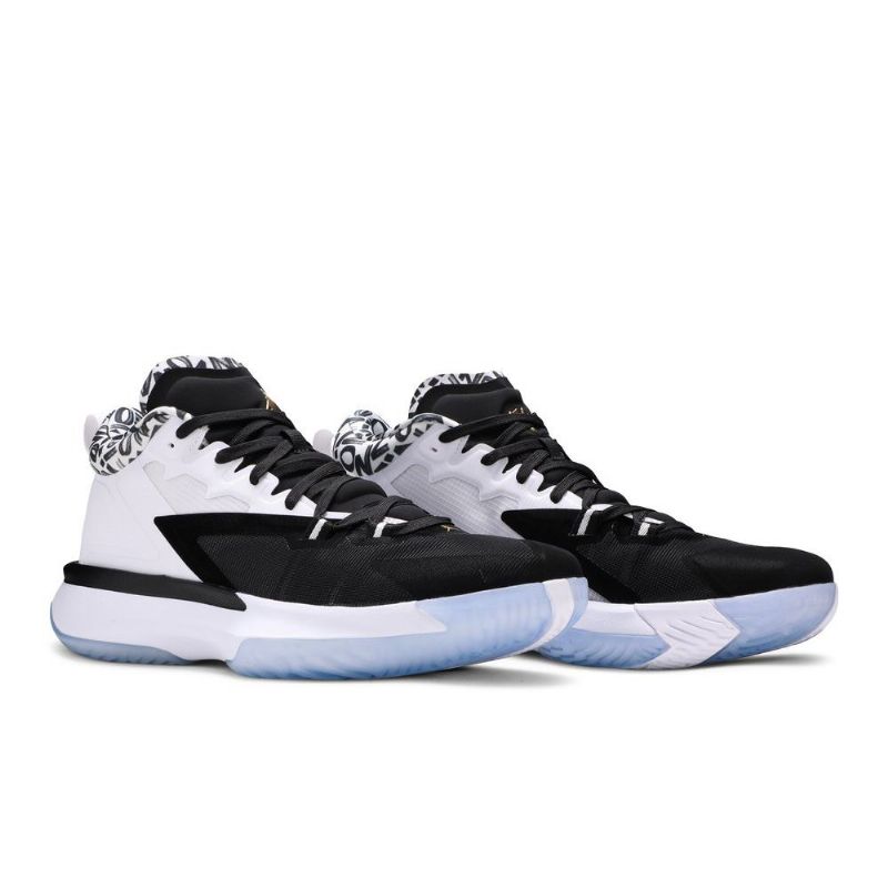 Air Jordan Zion 1 Sort Hvid Guld Sko Herre