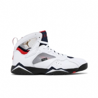 Air Jordan 7 Paris Saint-germain Retro Hvid Marineblå Rød Sko Herre