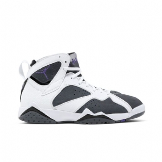 Air Jordan 7 Retro Hvid Grå Lilla Sko Herre