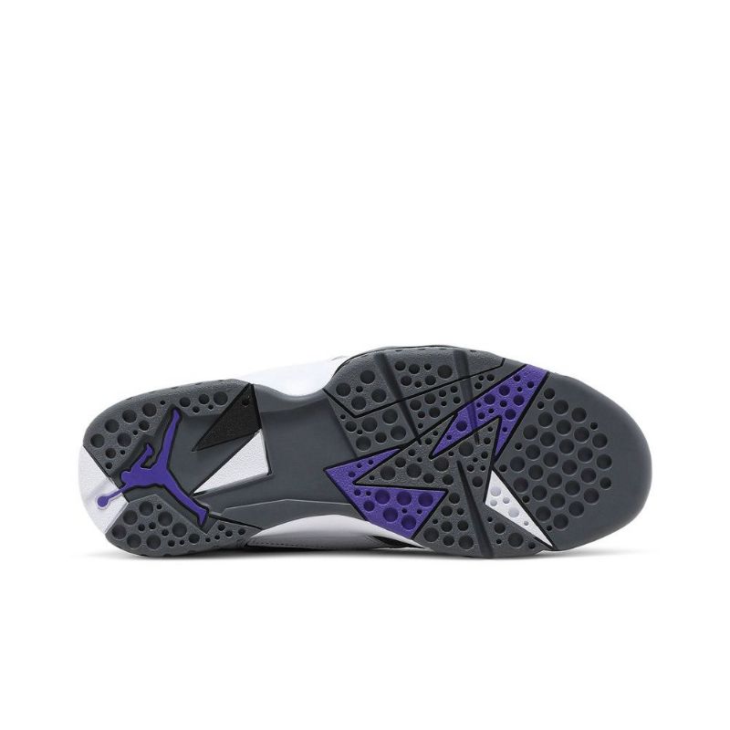 Air Jordan 7 Retro Hvid Grå Lilla Sko Herre