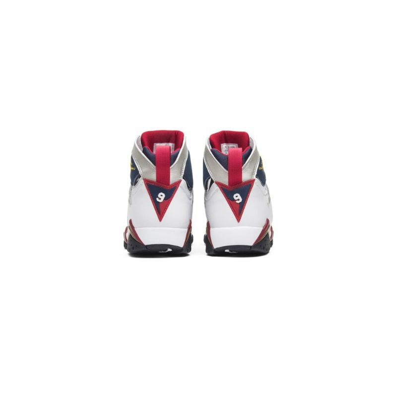 Air Jordan 7 Retro Hvid Guld Marineblå Rød Sko Herre