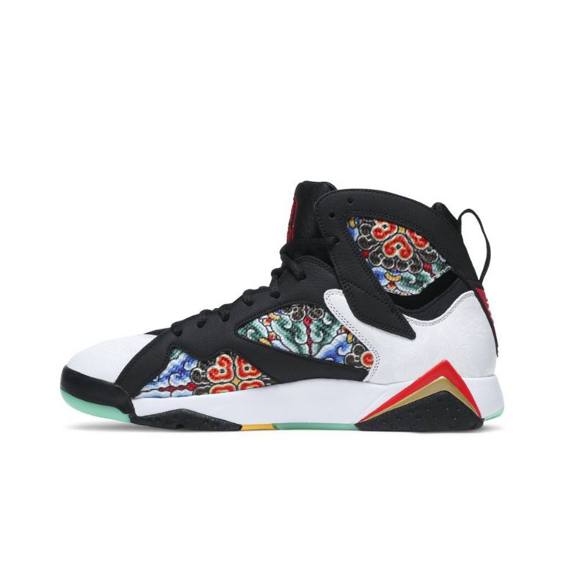 Air Jordan 7 Retro Hvid Rød Sort Guld Sko Herre
