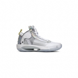 Air Jordan 34 Hvid Sølv Sko Herre
