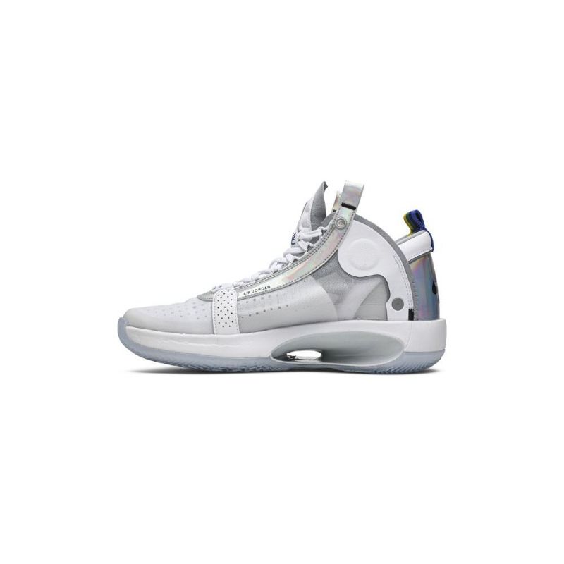 Air Jordan 34 Hvid Sølv Sko Herre