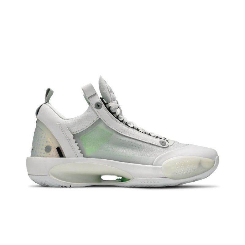 Air Jordan 34 Low Hvid Sølv Sko Herre