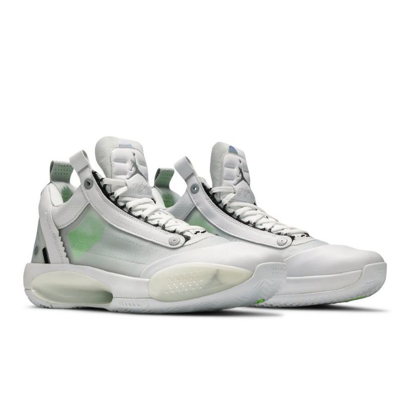 Air Jordan 34 Low Hvid Sølv Sko Herre