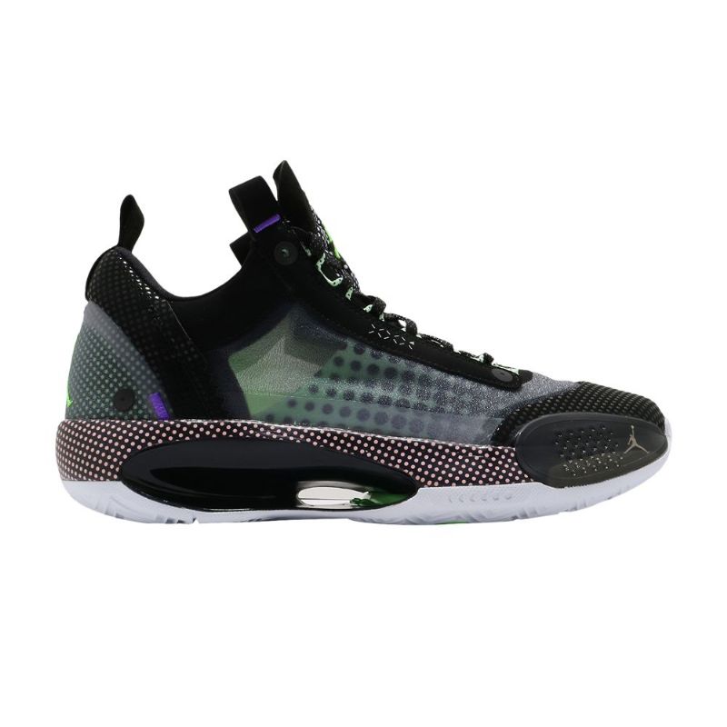 Air Jordan 34 Low Pd Pf Sort Hvid Grøn Lyserød Sko Herre