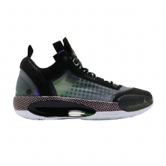 Air Jordan 34 Low Pd Pf Sort Hvid Grøn Lyserød Sko Herre