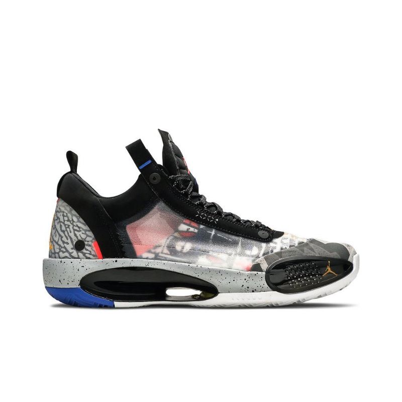 Air Jordan 34 Low Pf Sort Orange Grå Sko Herre