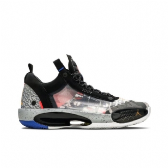Air Jordan 34 Low Pf Sort Orange Grå Sko Herre