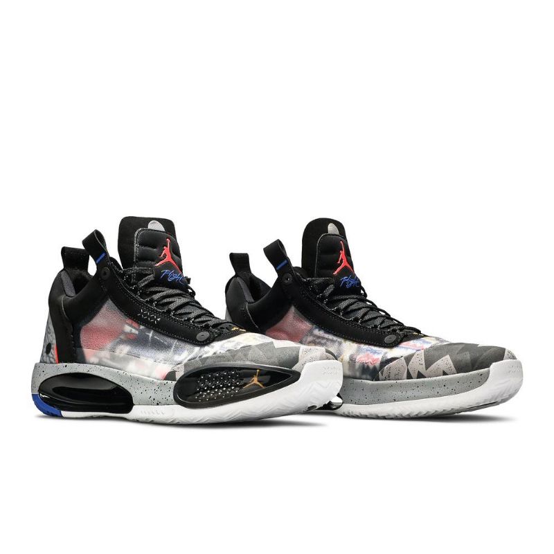 Air Jordan 34 Low Pf Sort Orange Grå Sko Herre