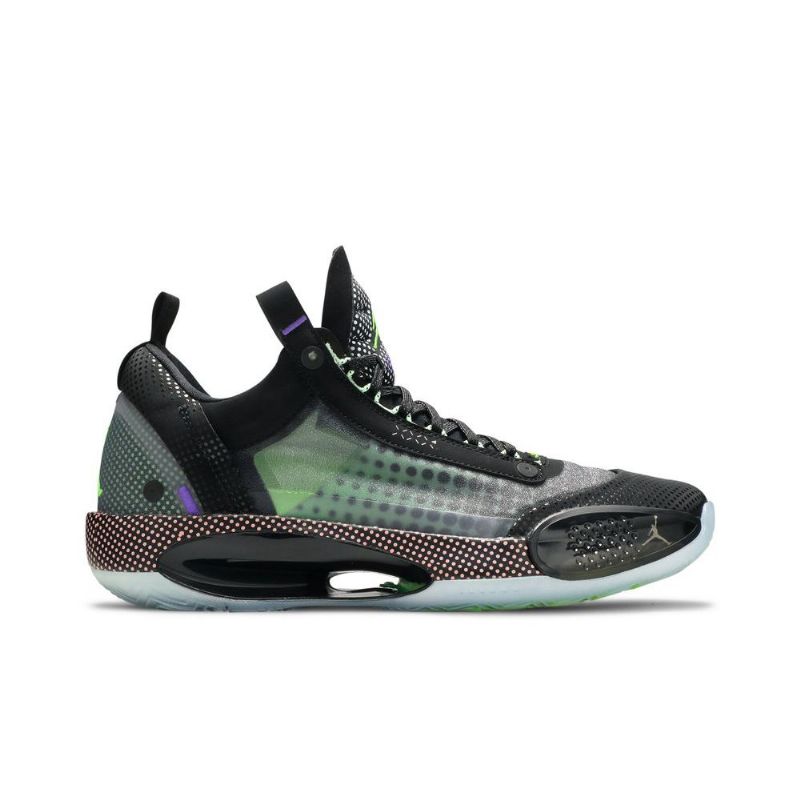 Air Jordan 34 Low Sort Hvid Grøn Lyserød Sko Herre
