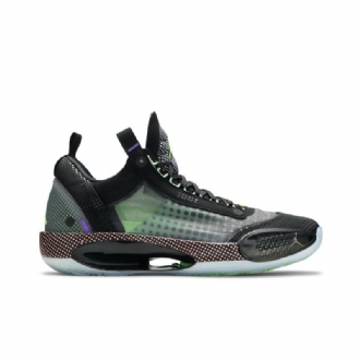 Air Jordan 34 Low Sort Hvid Grøn Lyserød Sko Herre