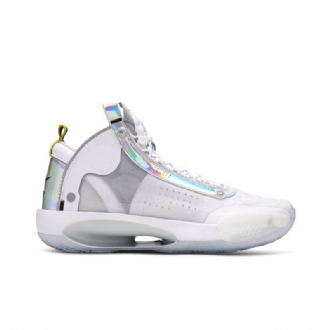 Air Jordan 34 Pf Hvid Sølv Sko Herre