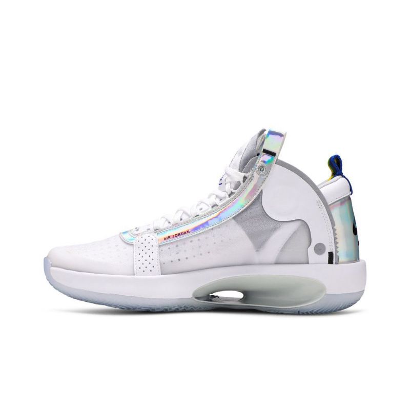 Air Jordan 34 Pf Hvid Sølv Sko Herre