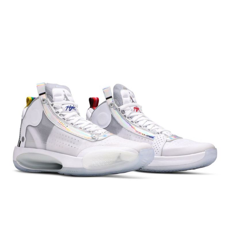 Air Jordan 34 Pf Hvid Sølv Sko Herre