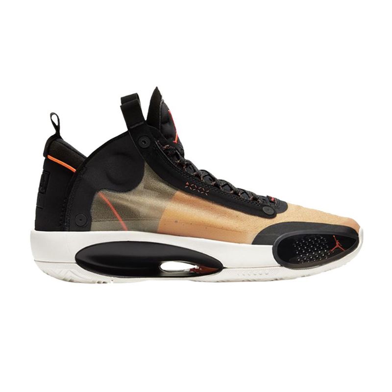 Air Jordan 34 Pf Sort Brun Olivengrøn Orange Sko Herre
