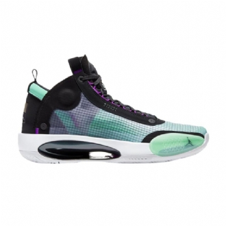 Air Jordan 34 Pf Sort Turkis Lilla Blå Sko Herre